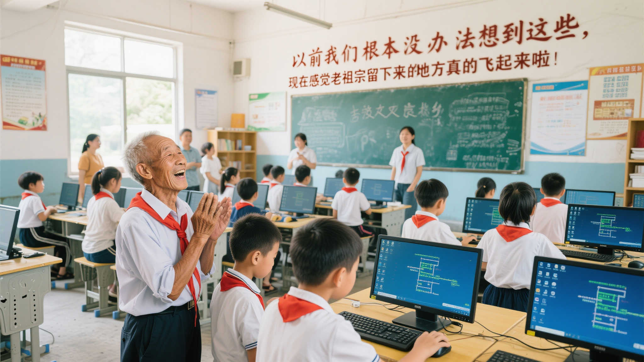 如今，该区域不仅交通便捷，小学也应用先进