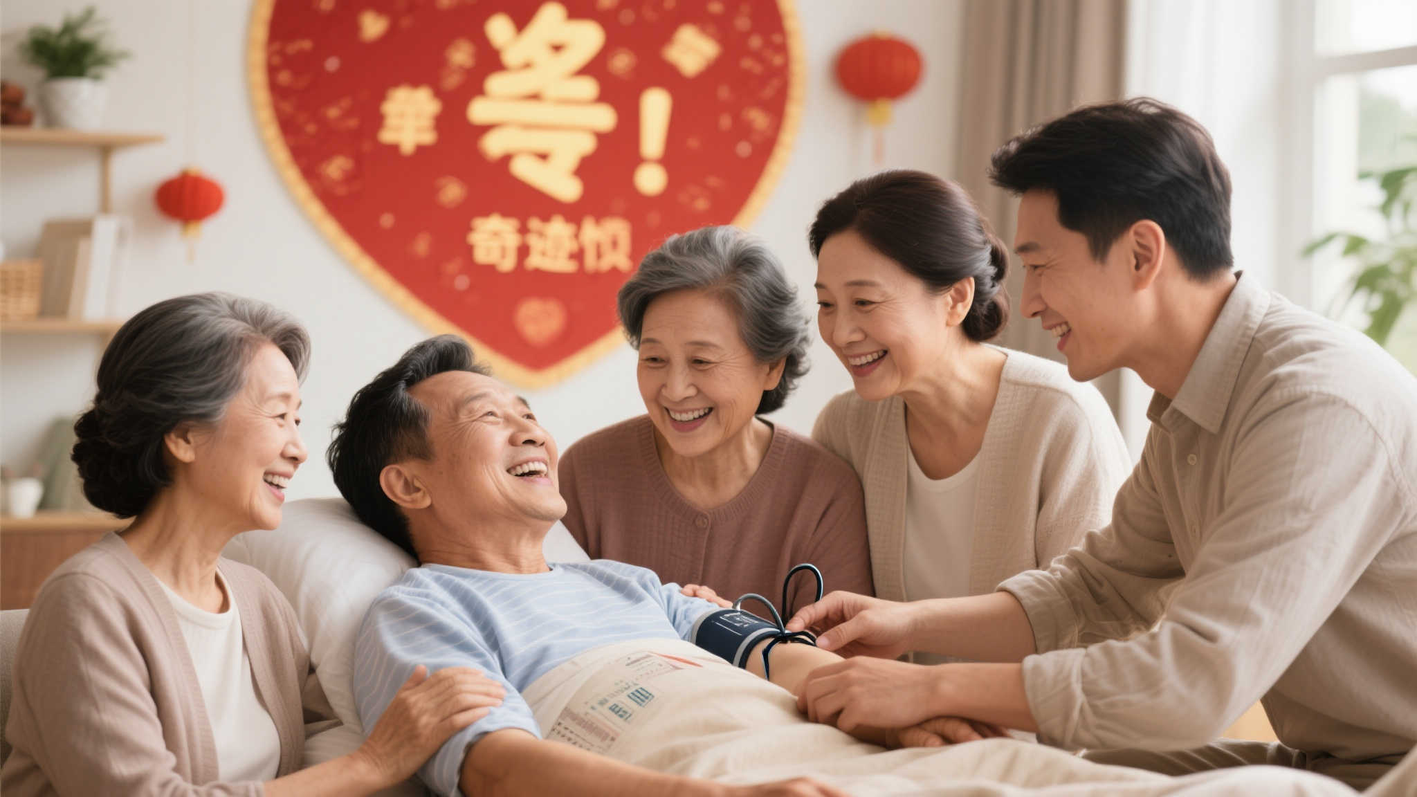 八旬老翁喜中1.2亿彩票大奖 家人担心激动过度先测脉搏