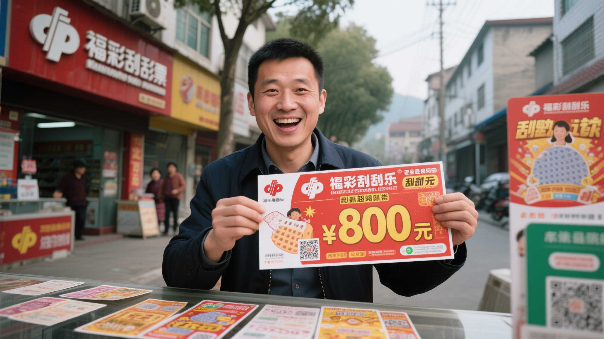 男子三天坚持刮刮乐，喜获80万福彩巨奖