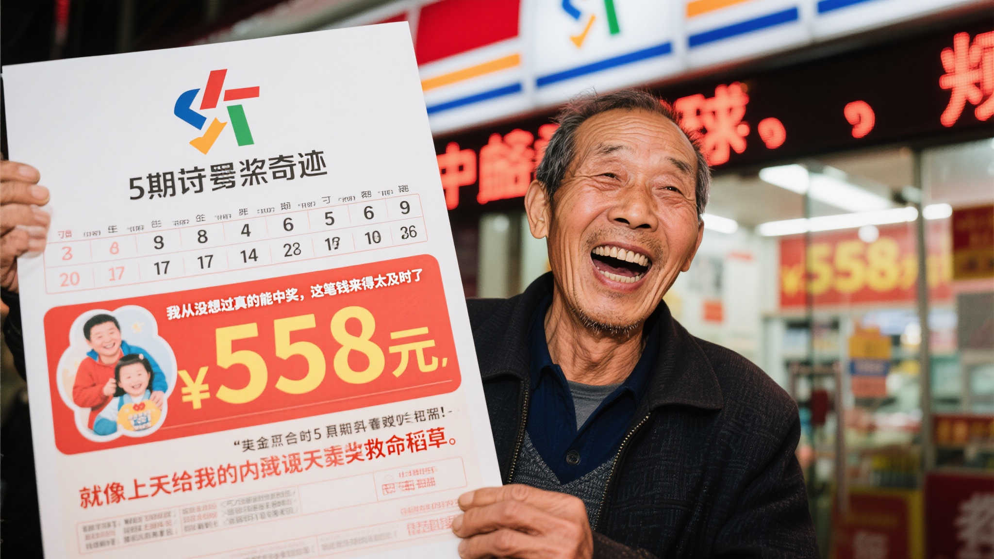 建筑工人坚守幸运号码5期，喜中双色球558万，奖金献爱妻治病