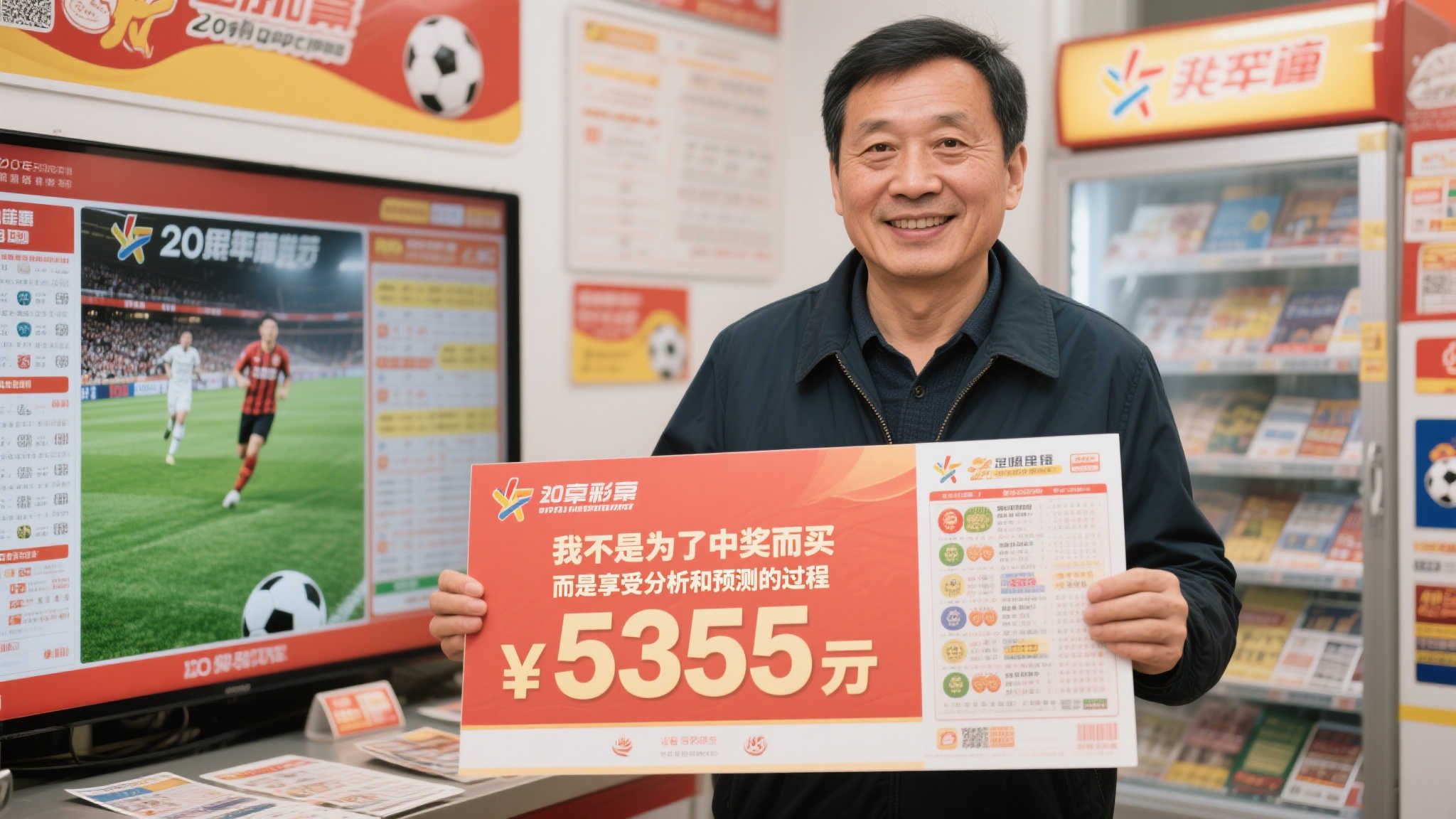 男子坚持购彩20年揽获535万足彩大奖 曾多次中二等奖 这位男子从20年前开始接触足彩,起初只是
