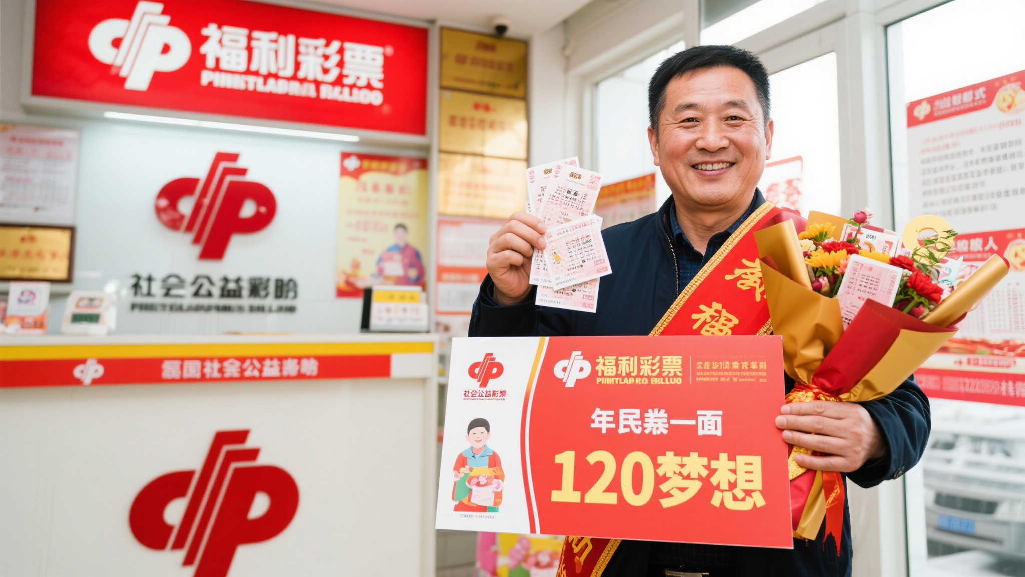 夫妇街头闲逛喜中福彩百万大奖，多次确认难掩惊喜