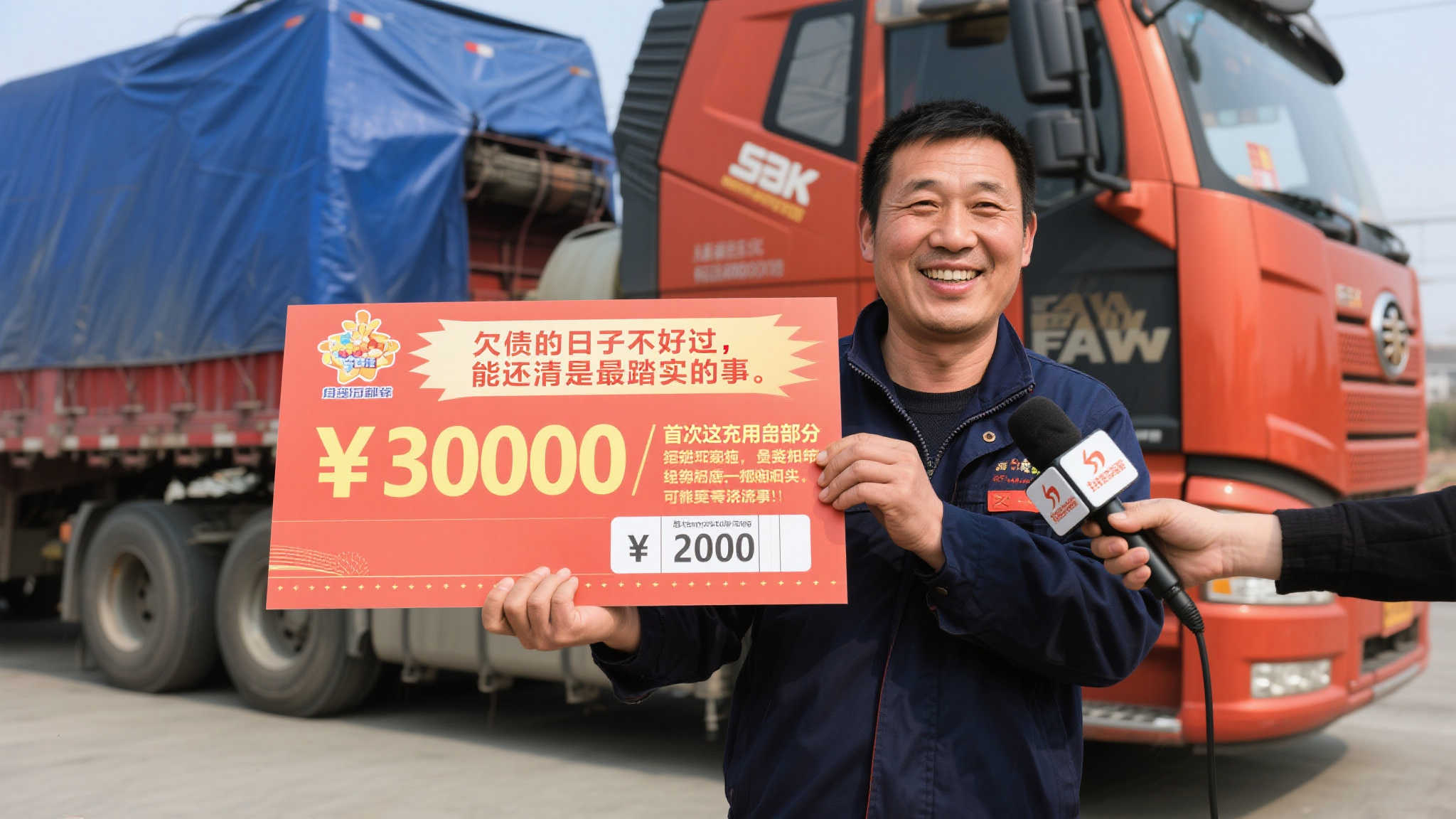 货车司机10元机选喜中双色球610万 计划先清债后置业