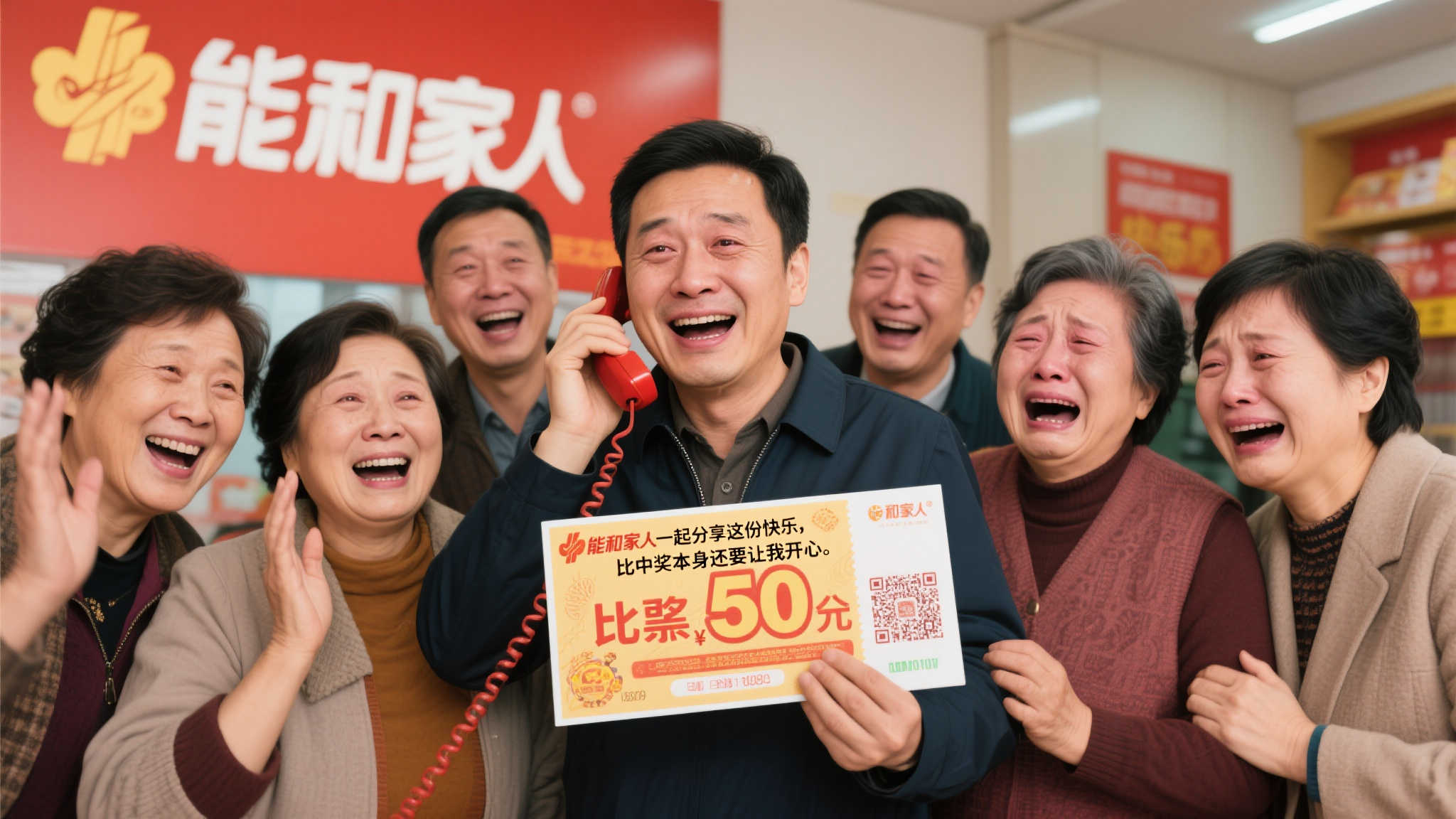 忠实彩民喜中福彩百万大奖 激动之余第一时间与家人共享喜悦-图