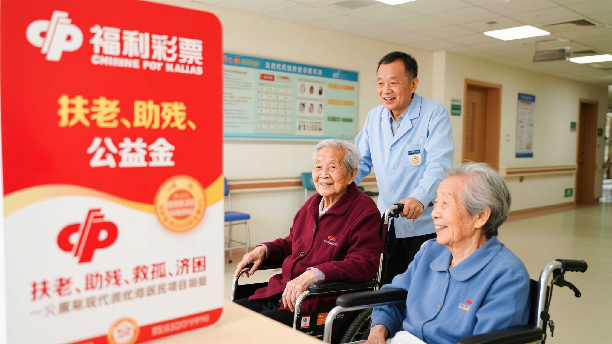 福利彩票本着“扶老、助残、救孤、济困”的