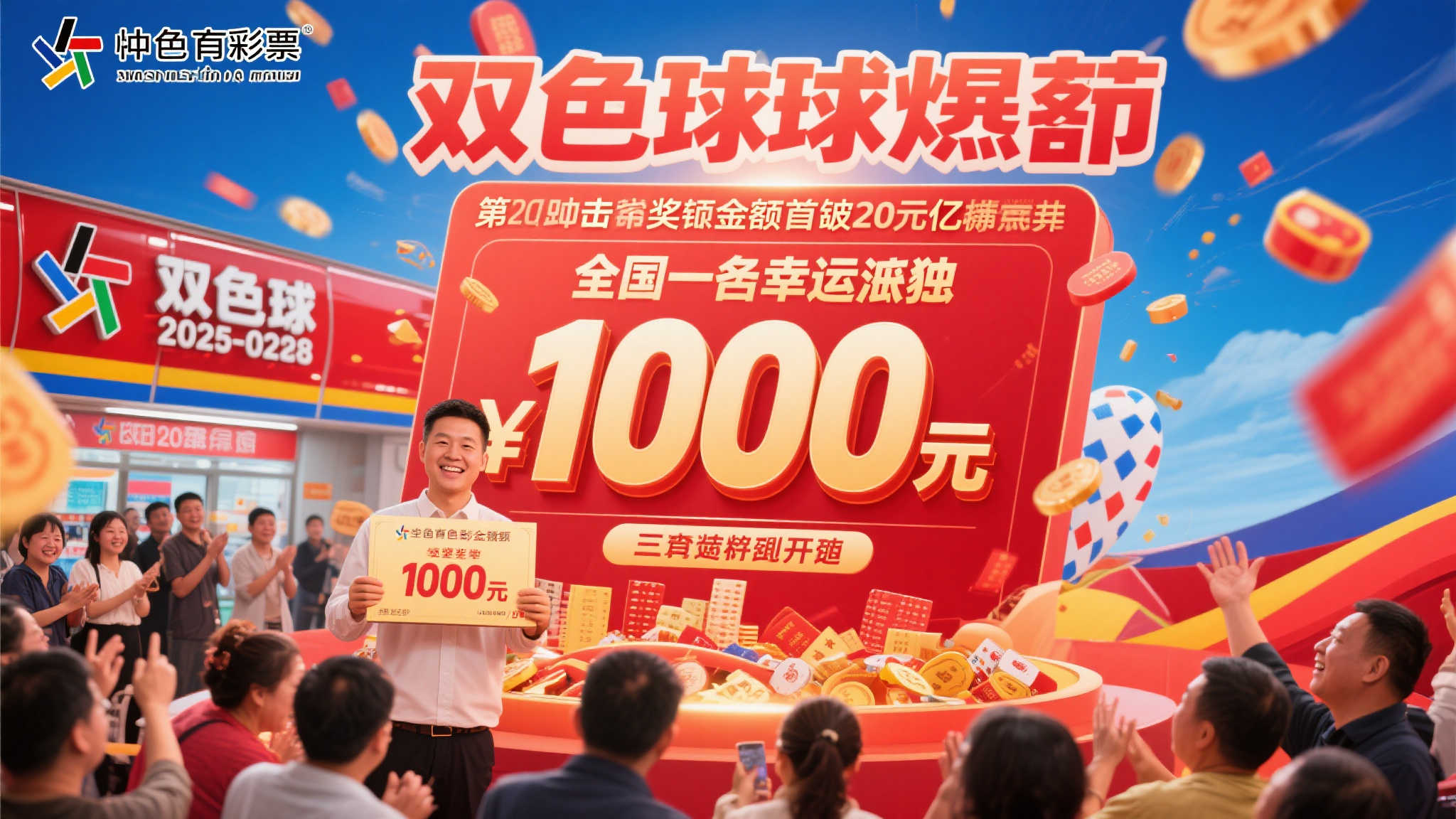 双色球第2025-028期独中千万大奖，奖池飙升突破20亿！