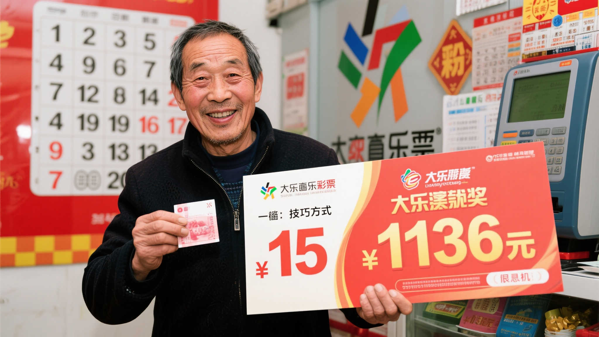 老彩民15元机选喜获大乐透1136万,领奖后仍坚守岗位 对于许多彩民来说,选择号码是一件颇费心思