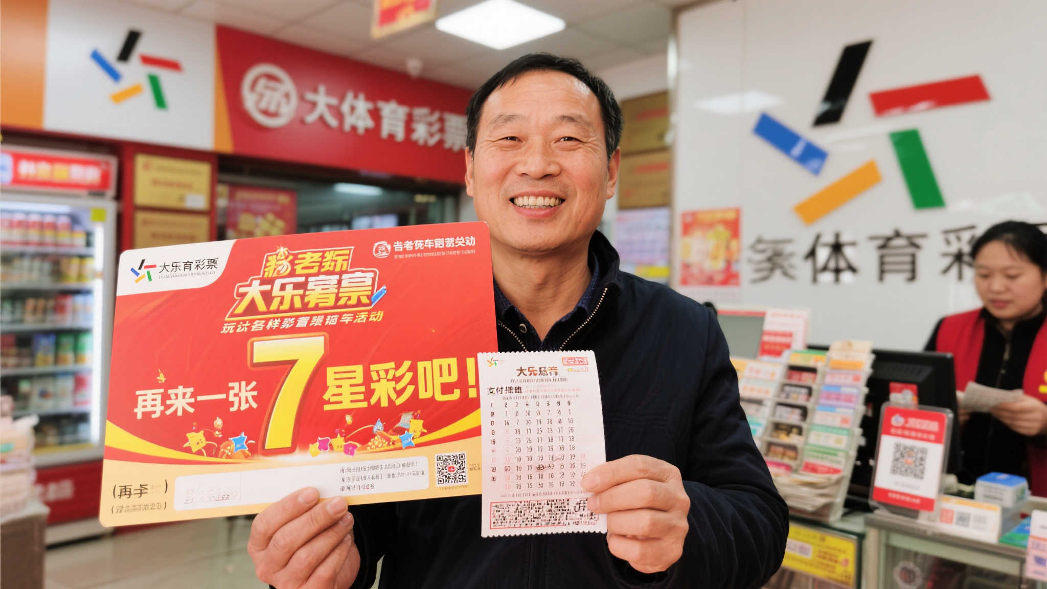 体彩忠实粉丝喜中7星彩111万 顺手购大乐透后出票